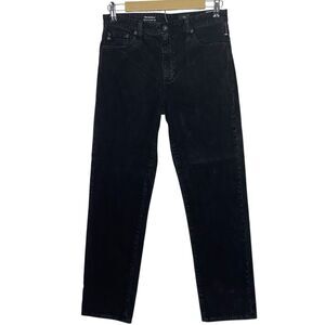 AG Adriano Goldschmied Corduroy Pants Women 27 Black Isabelle High Rise Crop NWT